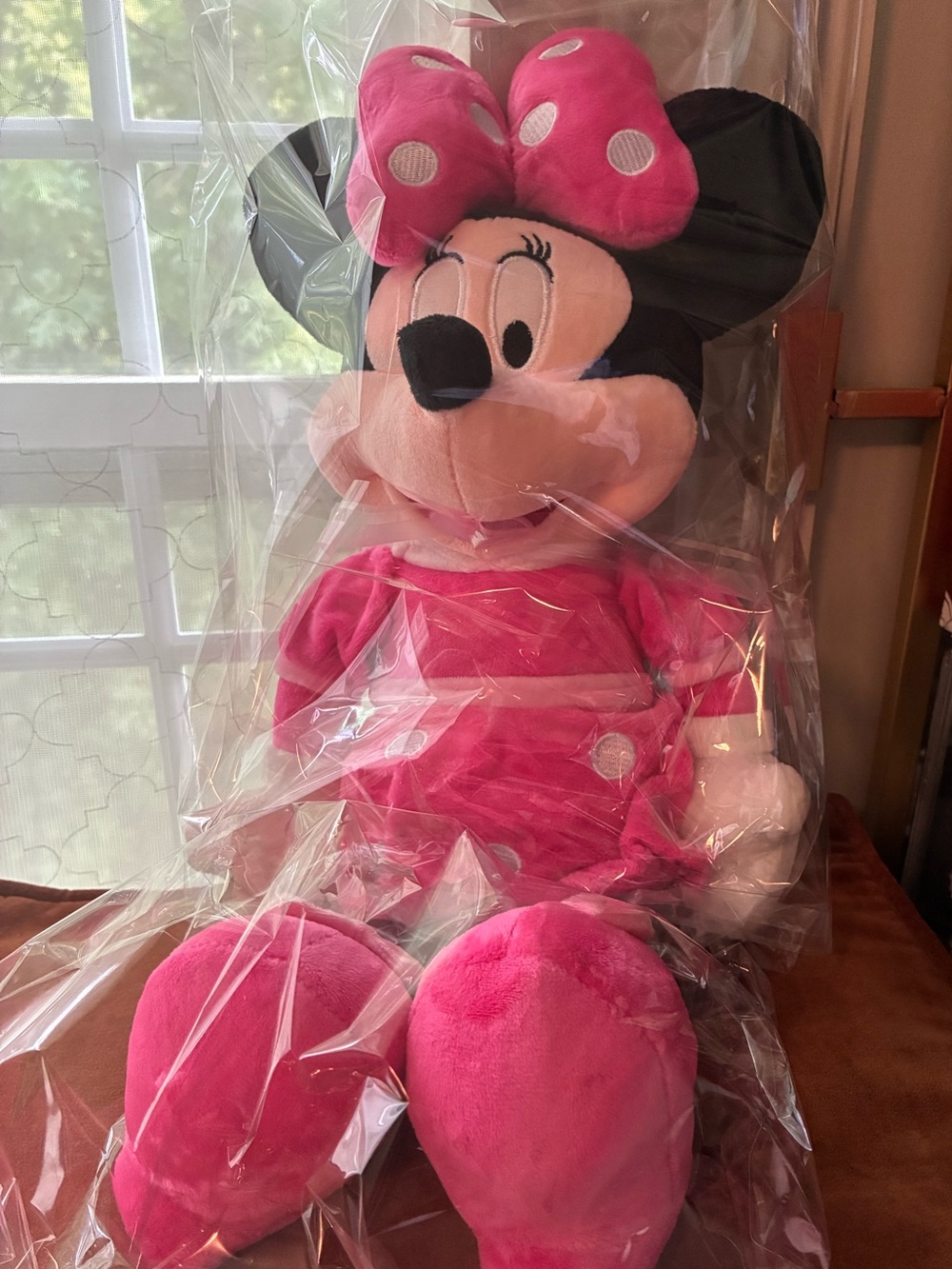Disney Pink Minnie Mouse Plush with Polka Dot Bow